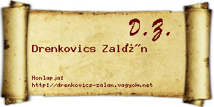 Drenkovics Zalán névjegykártya
